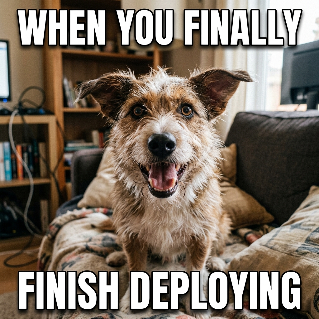 Meme style text overlay example