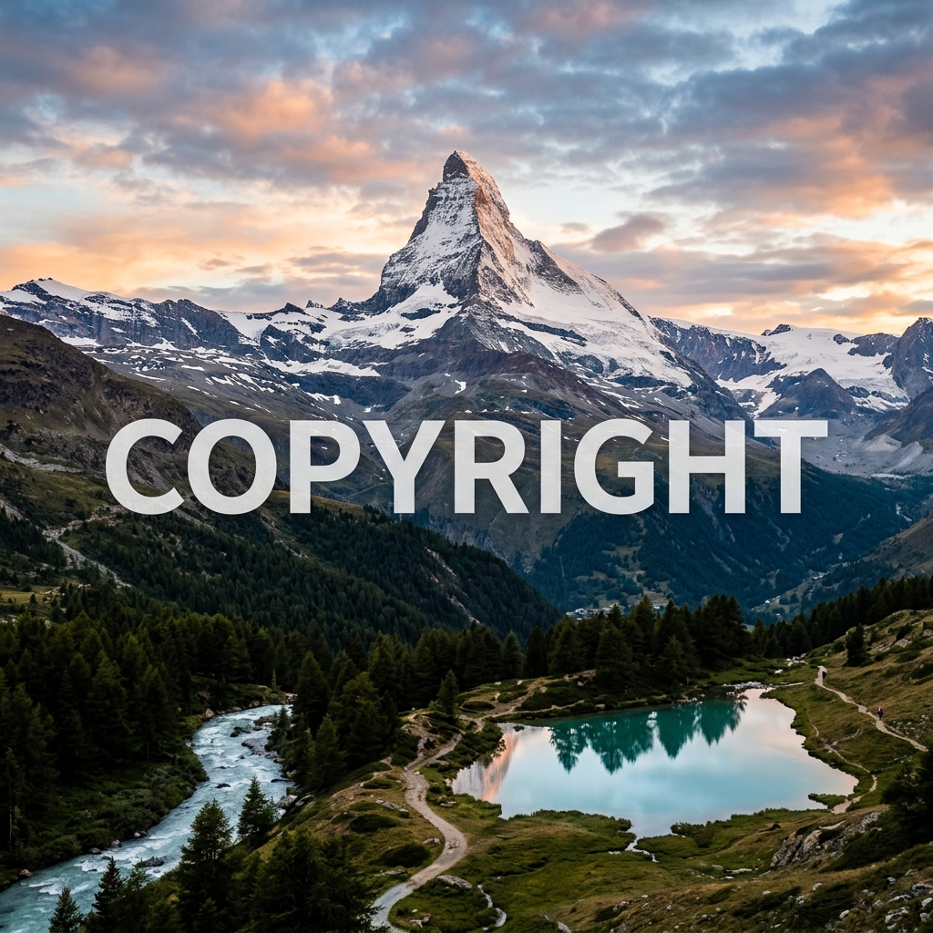 Photography watermark text overlay example